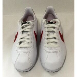 Nike Shoes Womens Cortez Leather Forrest Gump USA Olympic White Red Blue SZ 5.5